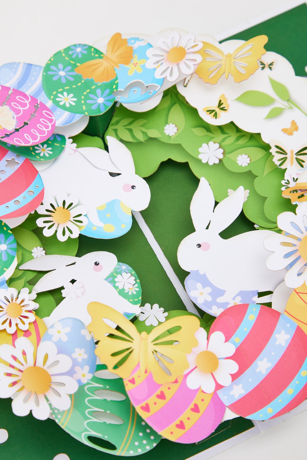 Easter Floral Wreath Greeting Card