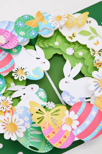 Easter Floral Wreath Greeting Card
