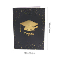 Black Gold Graduation Flip Pop Up Card