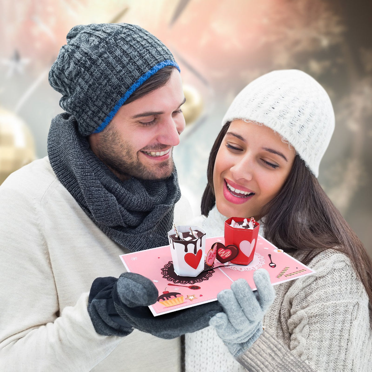 Hot Cocoa Heart Greeting Card
