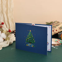 Blue Tone Christmas Tree Greeting Card