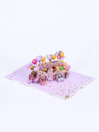 Pink Glitter Happy Birthday 3D Pop Up Card