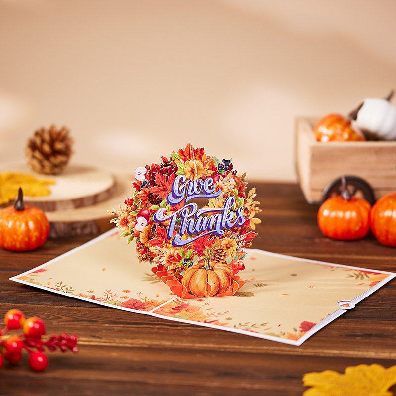 Universal Thanksgiving Thank You Pop Up Card
