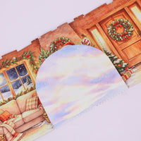 Christmas House Double Door Pop Up Card