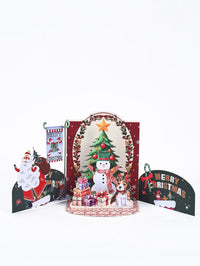 Christmas Snowman Christmas Tree Arch 3D Pop Up Card