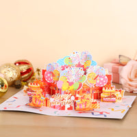 Balloon Cake Birthday 3D Pop Up Card