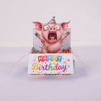 Pig Birthday Box Card
