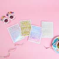 Hollow-Out Birthday Greeting Card Colorful