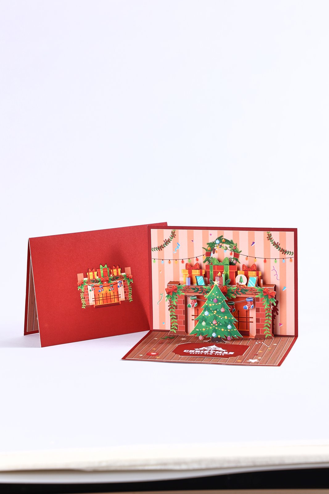 Christmas Fireplace Greeting Card
