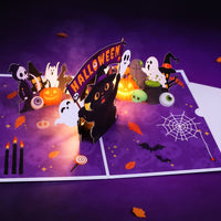 Black Cat Halloween Greeting Card