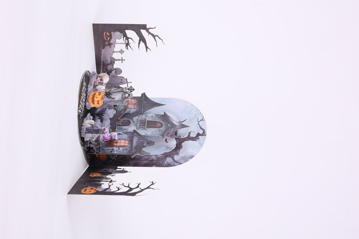 Halloween Haunted House Flip Pop Up Card
