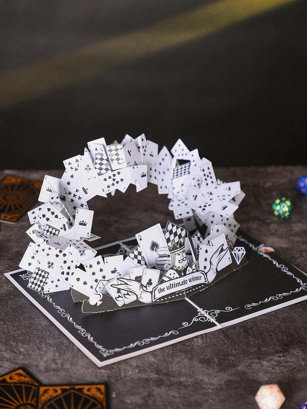 Playing Cards House 3D Pop Up Card