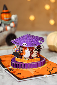 Halloween Spinning Cat 3D Pop Up Card