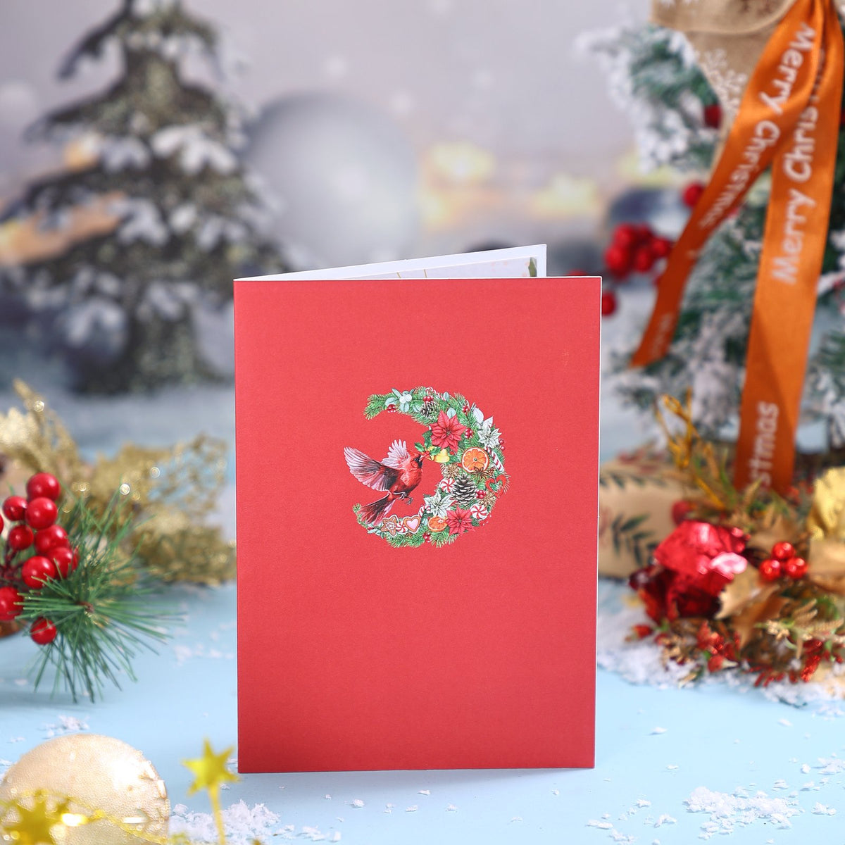 Christmas Bird Pop Up Card