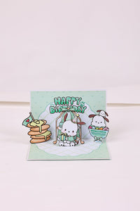 Pochacco 90° 3D Pop Up Card