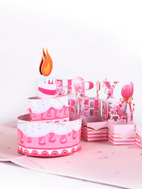 Cherry Blossom Birthday 3D Pop Up Card