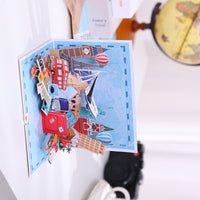 World Travel Souvenir 3D Pop Up Card