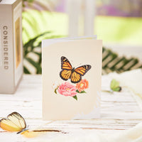 Butterfly Rose Flip Pop Up Card