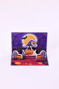 90° Cat Halloween Pop Up Card