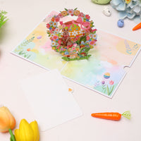 Easter Egg Floral Wreath Greeting Card