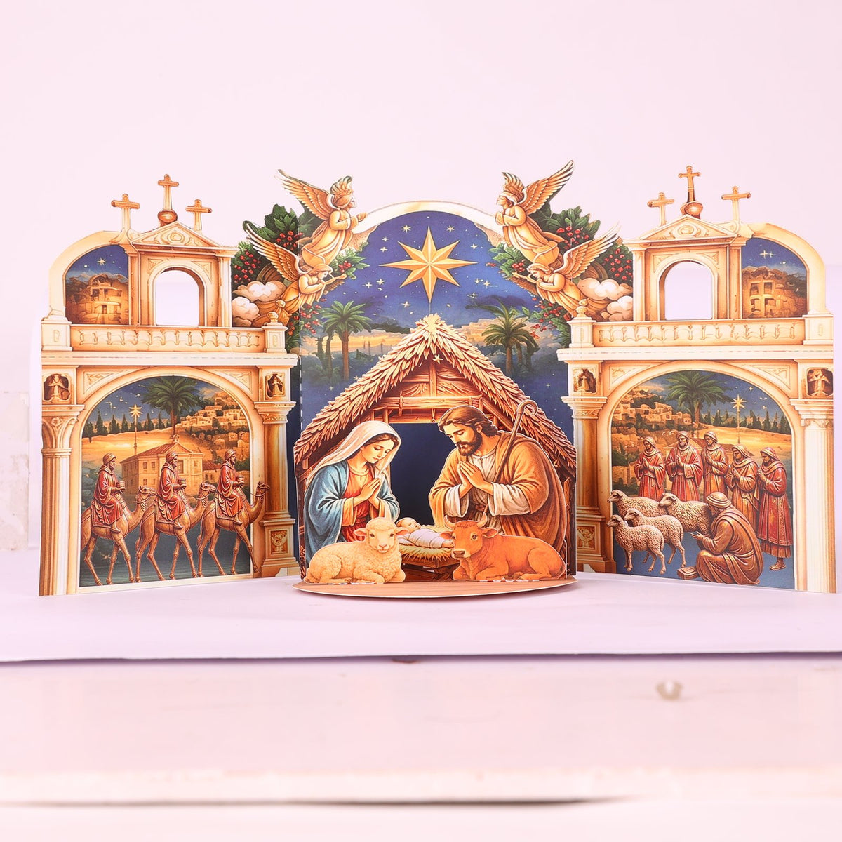 Relief Nativity Greeting Card