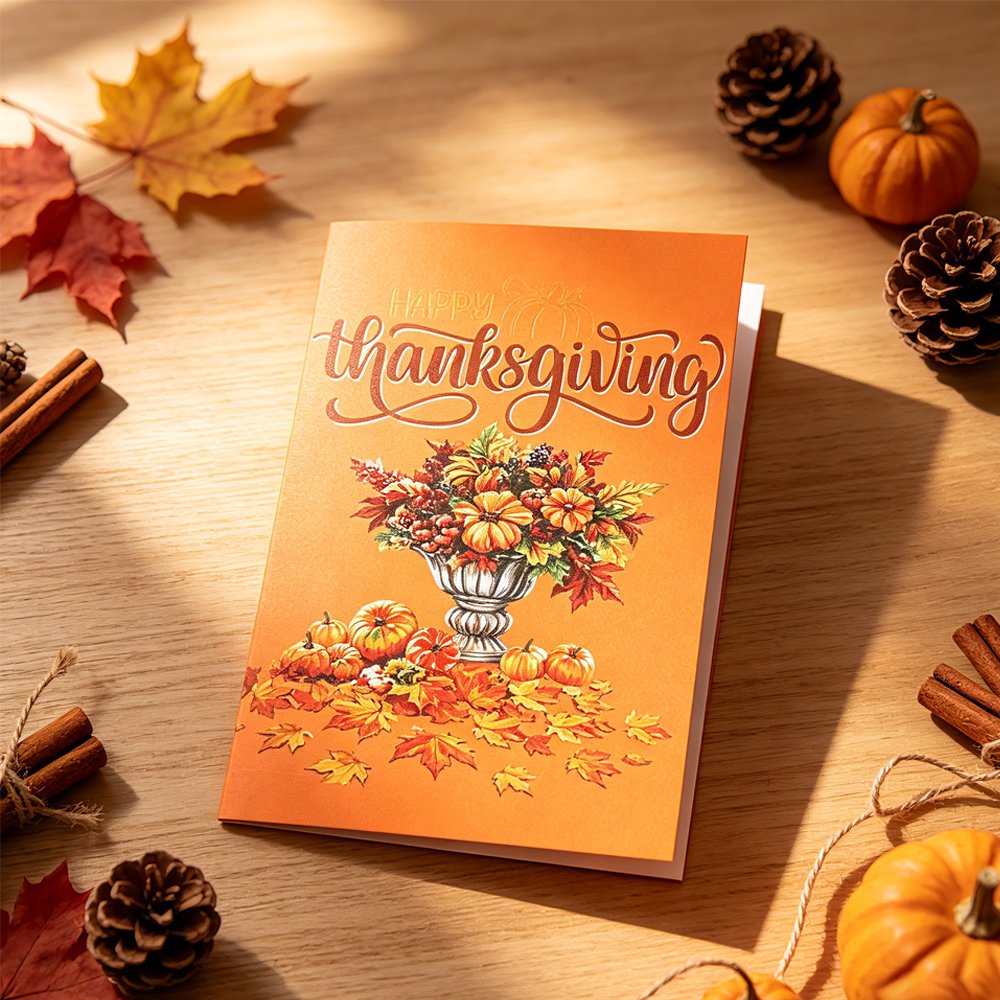 Autumn Thanksgiving 90° Greeting Card