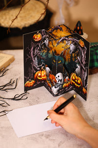 Hollow-Out Black Cat 3D Pop Up Card