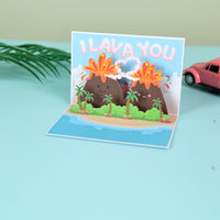 Love You Volcano 3D Pop Up Card