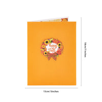 Autumn Floral Wreath Flip Pop Up Card