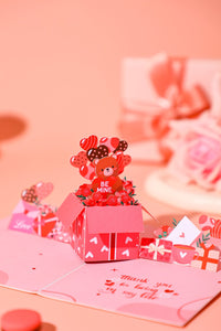 Valentine's Day Heart Bear Pop Up Card