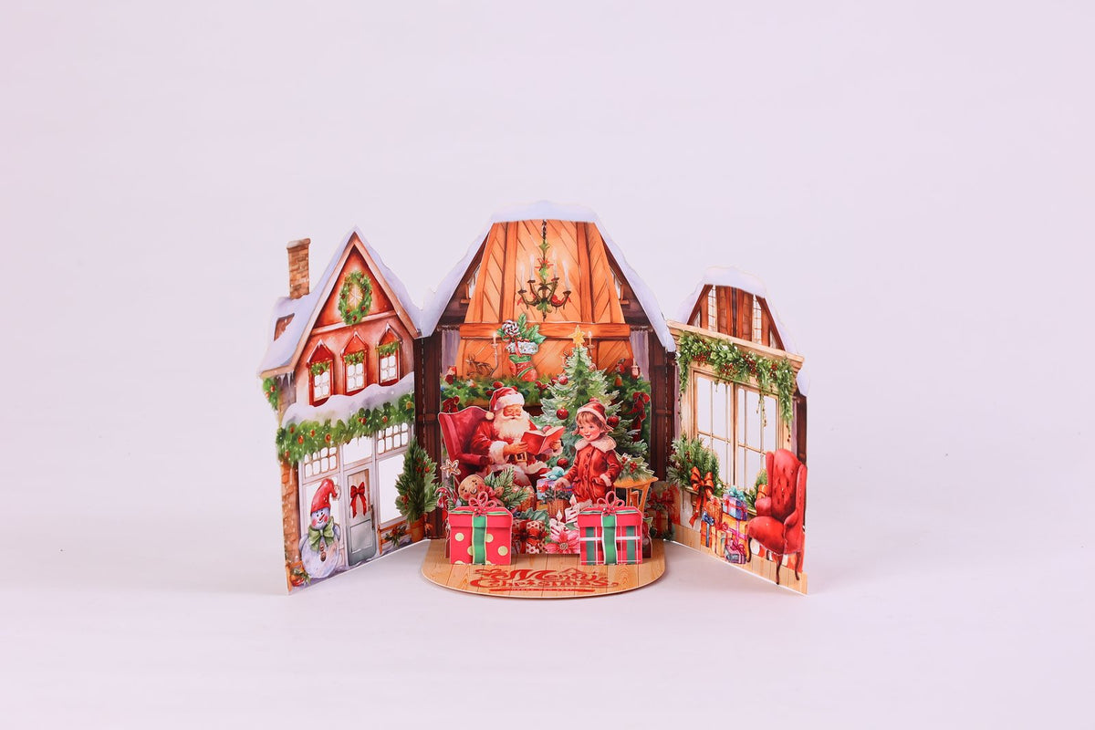 Vintage Double Door Pop Up Card