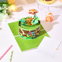Giraffe Birthday Flip Pop Up Card