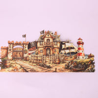 Pirate Theme Double Door Pop Up Card
