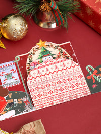 Christmas Snowman Christmas Tree Arch 3D Pop Up Card