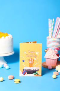 Cat Birthday Box Card