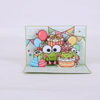 Large Frog 90° 3D Pop Up Card