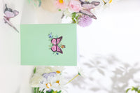 Butterfly Floral Branch Greeting Card