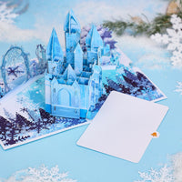 Icy Blue Castle 3D Pop Up Card