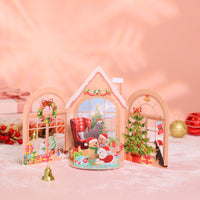 Christmas Cottage Window Scene 3D Pop Up Card
