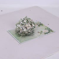 White Camellia 3D Pop Up Card