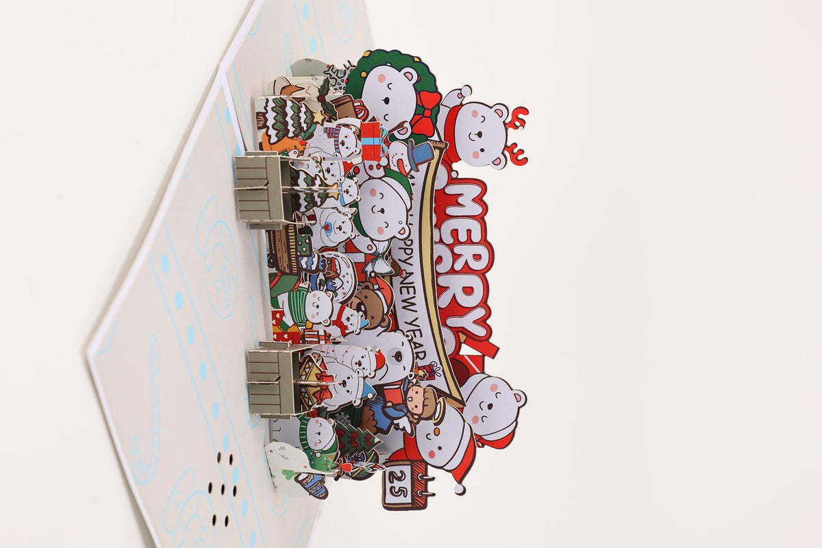 Christmas Polar Bear Music Greeting Card