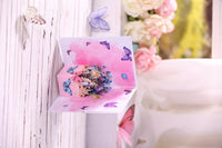 Inset Butterfly Flower Box Greeting Card