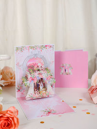 Pink Wedding Arch 3D Pop Up Card