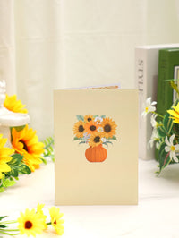 Sunflower Flower Vase 3D Pop Up Card