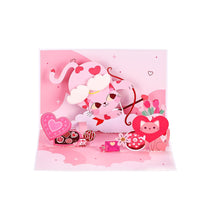 Plush Wings Cupid Kitten 3D Pop Up Card