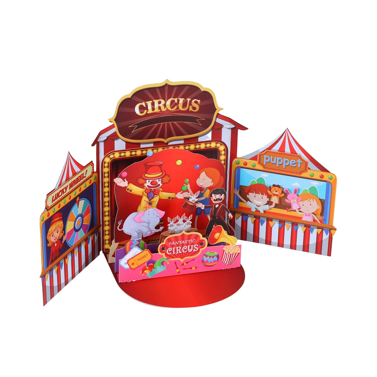 Circus Double Door 3D Pop Up Card