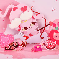 Plush Wings Cupid Kitten 3D Pop Up Card