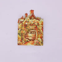 Yellow Rose Garden Double Door Pop Up Card