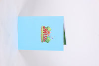 Blue Birthday Flip Pop Up Card