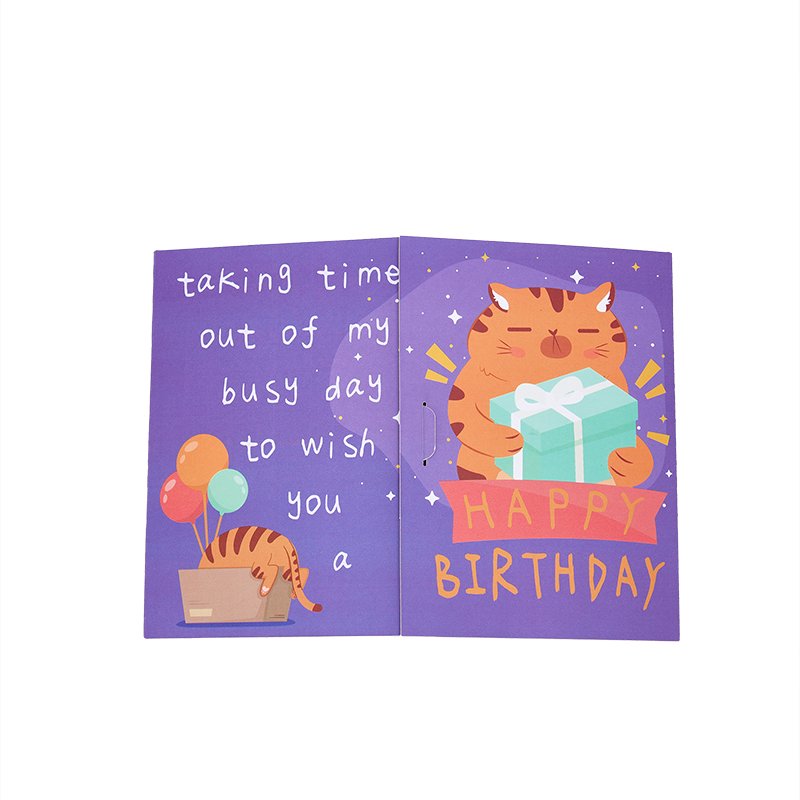 Purple Hamster Birthday 3D Pop Up Card
